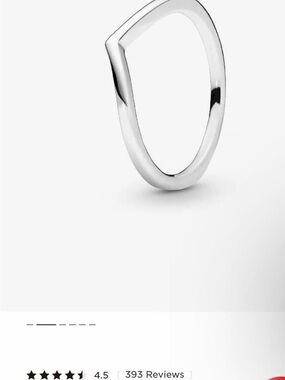 Pandora silver wishbone ring size 7